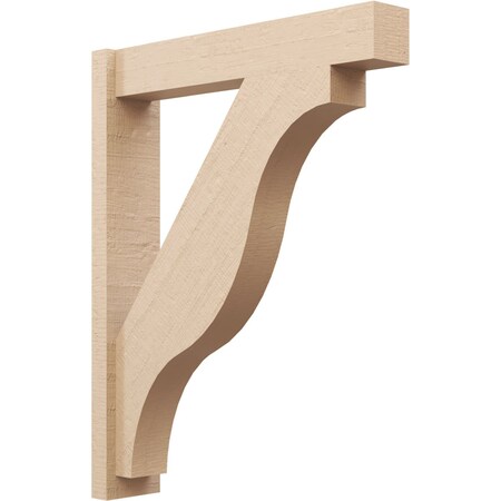 Ekena Millwork 6-in W x 30-in D x 38-in H Funston Block Rough Cedar Woodgrain TimberThane Outlooker, Primed Tan OUTUR060X30X38FST44RCPR